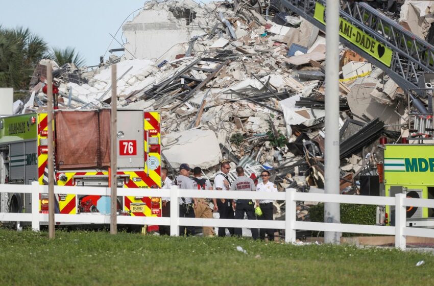  Sobe o número de mortos em desabamento de prédio na região de Miami; há 159 desaparecidos